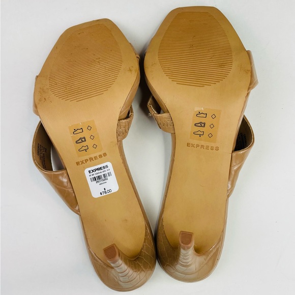 Express Women’s Beautiful Classic Slip On Stiletto Heel Sandals Size 8M - Picture 5 of 7